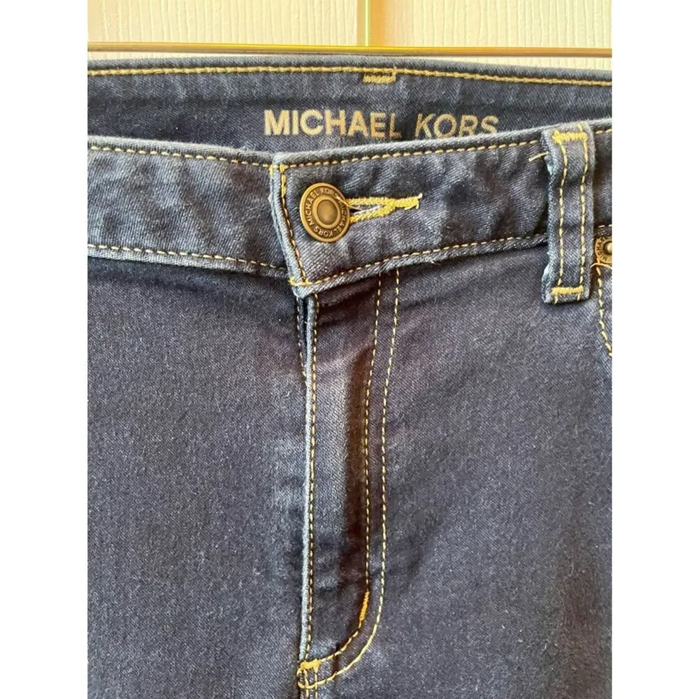 Michael Kors Women's Dark Navy Izzy Cropped Skinny Jeans